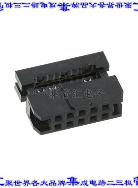 AWP2 10-7240 矩形连接器10POS插口2排2mm母插口黑色IDC镀金自由