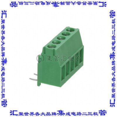 284414-5 线对板连接器5POS接线端子3.5mm通孔垂直带板