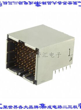 2102247-1 背板连接器90POS接头公引脚板边缘通孔直角黑色