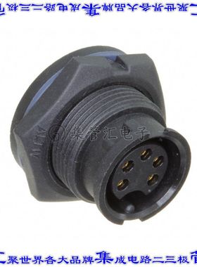 ABD-05PMFS-LC7001 圆形连接器5POS插座母插口焊杯镀金面板安装