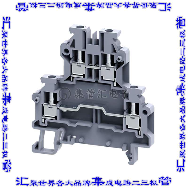 ODL2.5A 端子块连接器4POS馈通式2排5.0mm灰色12-24AWG