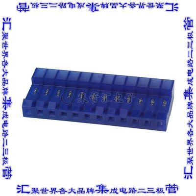 4-640430-2 矩形连接器12POS插座3.96mm母插口蓝色IDC锡自由悬挂