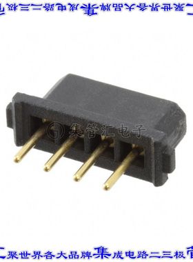 M80-8400445 针座连接器4POS插座2mm母形插口通孔直针镀金