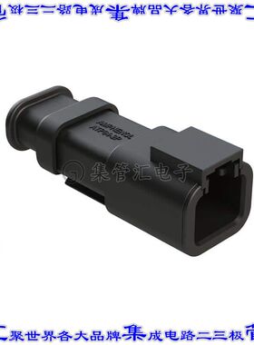 ATP04-2P-SR02BK 矩形连接器外壳2POS插座公形引脚黑色自由悬挂