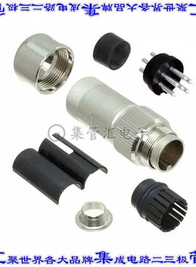 C09131H0061014U 圆形连接器6POS插头公引脚焊杯银自由悬挂