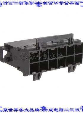 439382204 0439382204矩形连接器外壳12POS插头2排1mm公形引脚黑