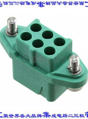 M300-2240696F2 矩形连接器外壳6POS插座2排3mm母形插口绿色自由