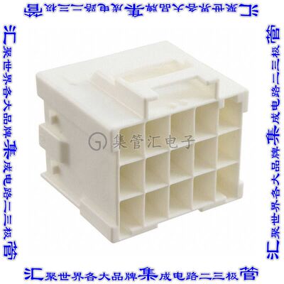 1-1971874-7 矩形连接器外壳15POS插座3排6mm公形引脚天然色自由