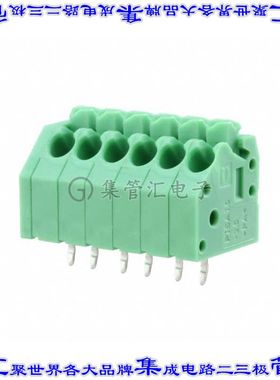 1985001 线对板连接器6POS接线端子3.5mm通孔45角度带板