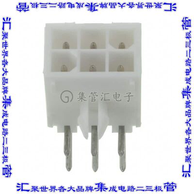 1-770969-1 针座连接器6POS接头2排4.14mm公形插针通孔直角镀金