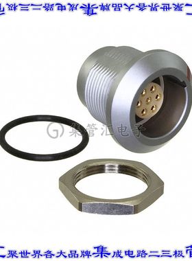 FLKD-07EGFS-GCP-001 圆形连接器7POS插座母插口焊杯镀金面板安装