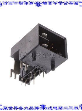 10131868-101LF 背板连接器14POS接头公引脚2mm通孔直角黑色