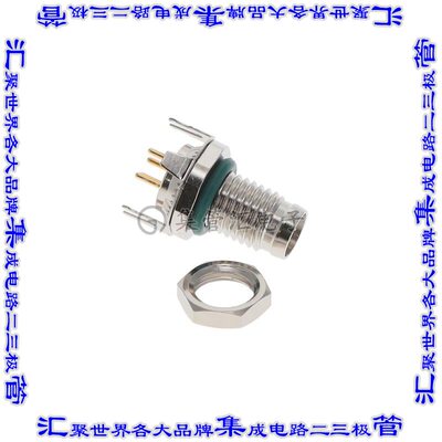 M8S-04PMMP-SF8001 圆形连接器4POS插座公形引脚螺钉面板安装