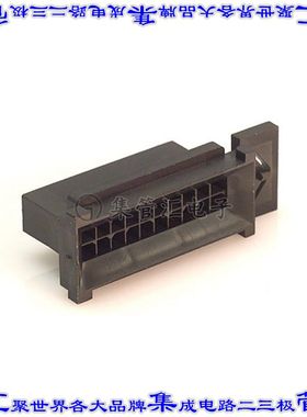 443002000 0443002000矩形连接器外壳20POS插头2排3mm公形引脚黑
