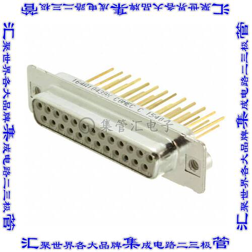 164A10439X 连接器25POS插座母插口2排D-Sub面板安装通孔