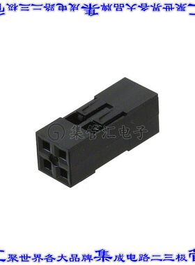 M20-1070200 矩形连接器外壳4POS插座2排2.54mm母形插口黑色自由