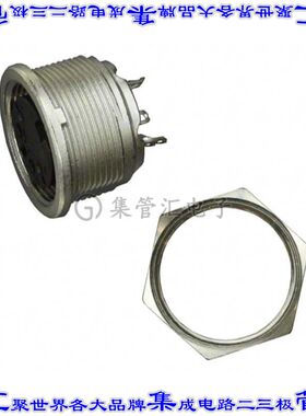 T3263009U 圆形连接器3POS插座母插口焊杯银面板安装