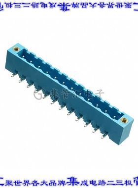 TBP01R1W-508-12BE 端子块连接器12POS接头公引脚带罩5.08mm蓝色9