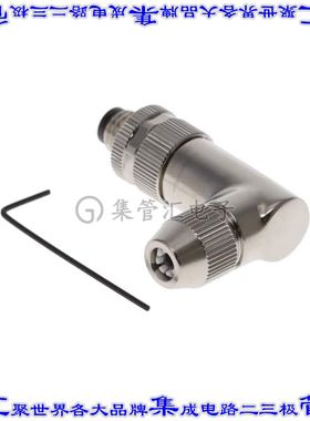 T4013019031-000 圆形连接器3POS插头公引脚螺钉镀金自由悬挂直角