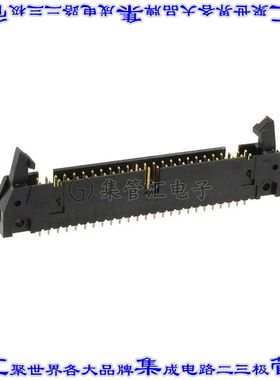 1-499160-0 针座连接器50POS接头2排2.54mm公形插针通孔直针镀金