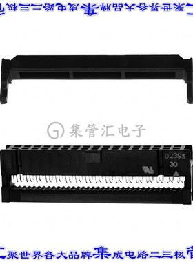 XG4M-3430-T 矩形连接器34POS插座2排2.54mm母插口黑色IDC镀金自