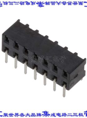 1-2314923-4 针座连接器14POS插座2排2mm母形插口通孔直角锡