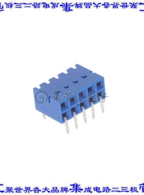 89883-405LF 针座连接器10POS插座2排2.54mm母形插口通孔直角锡