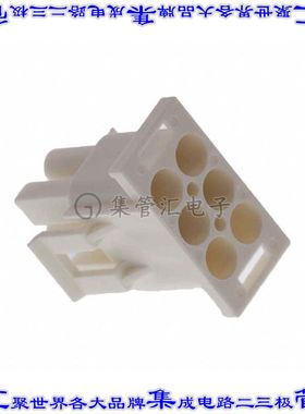 794816-2 矩形连接器外壳6POS插头2排6.35mm公形引脚天然色自由悬