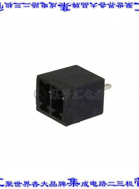 5452111 端子块连接器2POS接头公引脚带罩3.81mm黑色垂直通孔
