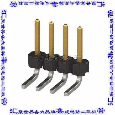 951104-7622-AR 针座连接器4POS接头2mm公形插针通孔直角镀金