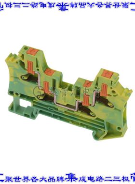 1088736 端子块连接器4POS接地地面5.2mm绿色黄色10-26AWG