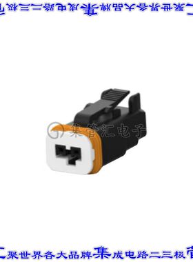 2324808-3 矩形连接器外壳2POS插头5mm母形插口黑色自由悬挂