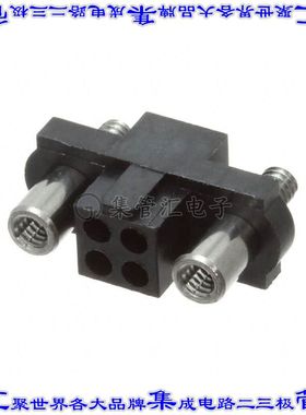 M80-4150498 矩形连接器外壳4POS插座2排2mm母形插口黑色面板安装