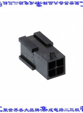 430200401 0430200401矩形连接器外壳4POS插头2排3mm公形引脚黑色