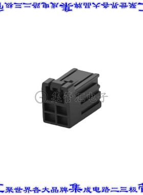 1-2366515-4 矩形连接器外壳4POS插座2排母形插口黑色自由悬挂