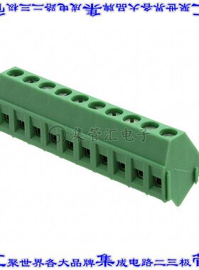 1733499 线对板连接器10POS接线端子5mm通孔55角度带板