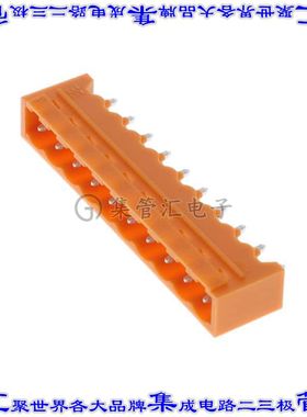 1146910000 端子块连接器10POS接头公引脚带罩5.08mm橙色垂直通孔
