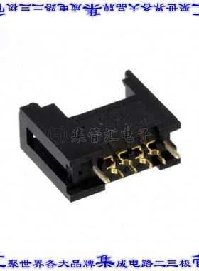 37204-62B3-004PL 针座连接器4POS插座2mm母形插口通孔直针镀金