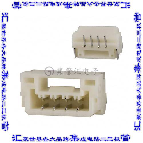 BM04B-GHS-TBT 针座连接器4POS接头1.25mm外罩触点表贴SMD锡