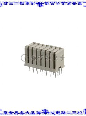 120953-4 背板连接器7POS插座母插口通孔灰色