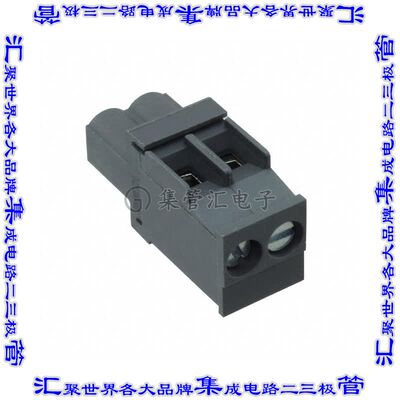 2213934-2 端子块连接器2POS插头母插口5mm黑色自由悬挂
