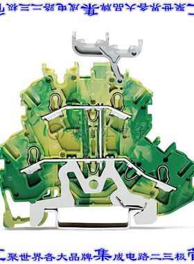 2002-2237 端子块连接器4POS接地地面5.2mm绿色黄色12-22AWG