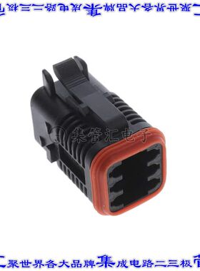 IT06-6S-006-N 矩形连接器外壳6POS插头3排母形插口黑色自由悬挂