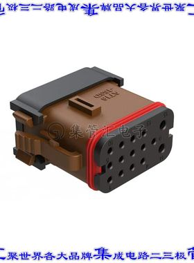 AT16-15SD-EK02 矩形连接器外壳15POS插头3排母形插口灰色自由悬