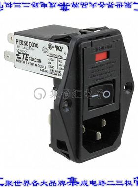 9-6609955-2 电源接入连接器3POS插座公插片模块IEC320-C14面板安