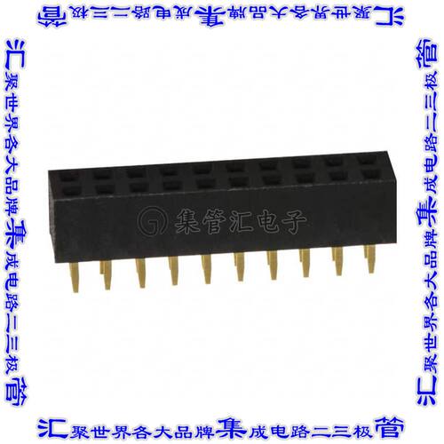 NPPN102AFCN-RC 针座连接器20POS插座2排2mm母形插口通孔直针镀金