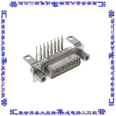 DAMD15SJF225 连接器15POS插座母插口2排D-Sub面板安装通孔直角