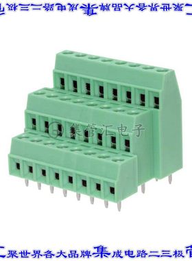 1727793 线对板连接器8POS接线端子3排3.81mm通孔水平带板