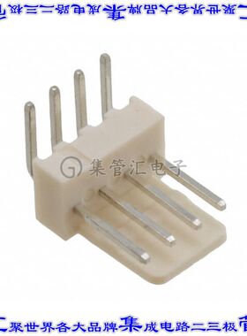 61900419521 针座连接器4POS接头2.54mm公形插针通孔直角锡