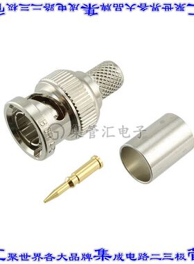 SBC8281 同轴连接器BNC插头公引脚压接75欧姆自由悬挂